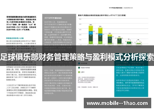 足球俱乐部财务管理策略与盈利模式分析探索 足球俱乐部财务管理策略与盈利模式分析探索